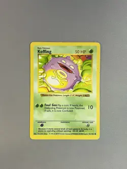 SHADOWLESS KOFFING 51/102 1999 POKEMON TCG BASE SET WOTC WIZARDS OF THE COAST - Image 1