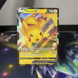 Pikachu V (043/185) (Pikachu Stamp #60) Pokemon [Battle Academy 2022] NM - Image 1