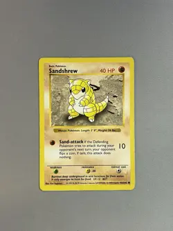 SHADOWLESS SANDSHREW 62/102 1999 POKEMON TCG BASE SET WOTC WIZARDS OF THE COAST - Image 1