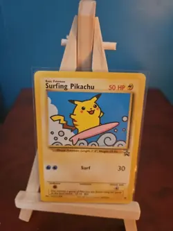Pokemon Surfing Pikachu 28 Black Star Promo Vintage WOTC NM WOTC K89 - Image 1