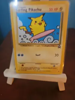 Pokemon Surfing Pikachu 28 Black Star Promo Vintage WOTC NM WOTC K89 - Image 2