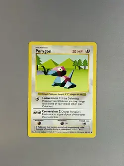 SHADOWLESS PORYGON 39/102 1999 POKEMON TCG BASE SET WOTC WIZARDS OF THE COAST - Image 1