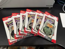 ‼6 Pokemon Destined Rivals Blister Coin Pack - Eevee Promo - LOT OF 6 Blisters - Image 1