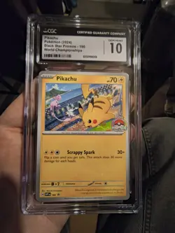 CGC 10 Pokemon Pikachu 2024 World Championships Promo - SVP: 190 Gem Mint - Image 2