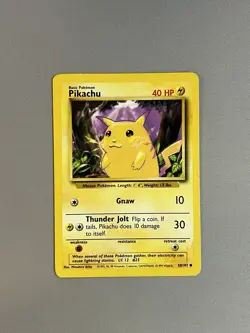 PIKACHU 58/102 1999 POKEMON TCG BASE SET WOTC WIZARDS OF THE COAST - Image 1