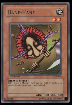Yugioh Hane-Hane LOB-110 1st Edition Rare NM - Image 1