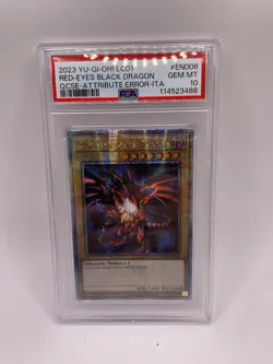 Yu-Gi-Oh Red-Eyes Black Dragon 2023LC01-EN006 QCSE, PSA 10 Attribution Error - Image 1
