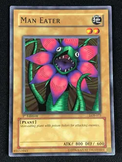 YUGIOH MAN EATER LOB-075 1ST COMMON NA PRINT (NM) - Image 1
