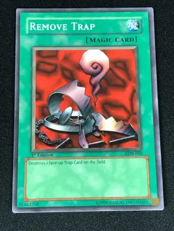 YUGIOH REMOVE TRAP LOB-060 1ST COMMON (NM) NA PRINT - Image 1