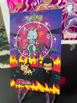 Bubble Mewtwo Giovanni Persian Crack Holo Team Rocket Card Database Peru Pokemon - Image 3