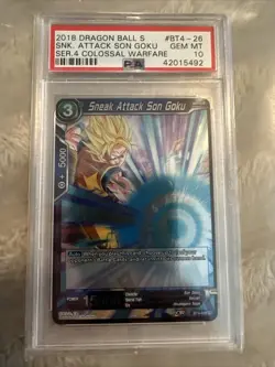 Dragon Ball Super Card Sneak Attack Son Goku BT4-026 NM/M PSA 10 Graded Tcg Car - Image 1