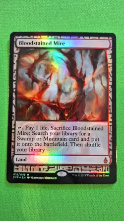 FOIL Bloodstained Mire - Zendikar Expeditions 018/045 - Lightly Played - English - Image 1
