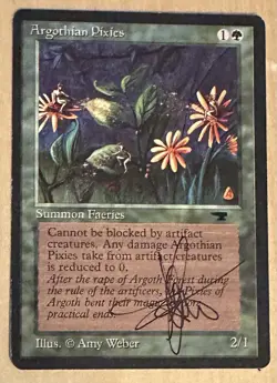 MTG ARTIST PROOF MTG Argothian Pixies AP Sketch Art Amy WEBER - Image 2