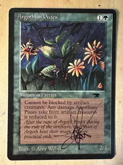 MTG ARTIST PROOF MTG Argothian Pixies AP Sketch Art Amy WEBER - Image 2