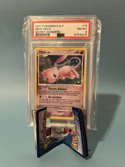Mew 15/132 Full Holo Bleed - Secret Wonders - PSA 8 - Rare Error Pokemon Card - Image 1