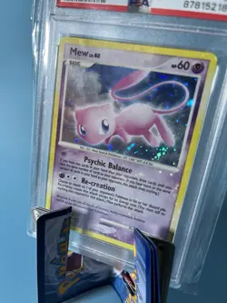 Mew 15/132 Full Holo Bleed - Secret Wonders - PSA 8 - Rare Error Pokemon Card - Image 2