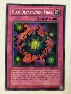 YUGIOH Deck Devastation Virus FET-EN058 Super Rare Moderately-played MP - Image 1
