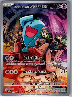 Team Rocket's Wobbuffet SVP 203 Scarlet & Violet Promo Cards - Pokemon Card - NM - Image 1