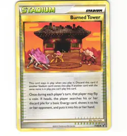 Pokemon Burned Tower 71/90 Undaunted LP Card - Image 1