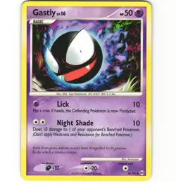 Pokemon Gastly 36/99 Platinum Arceus Uncommon LP Card - Image 1