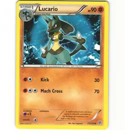 Pokemon Lucario 77/135 Uncommon Plasma Storm LP Card - Image 1