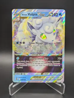Pokemon Alolan Vulpix VSTAR 034/195 Swsh12 Silver Tempest NM Holo Card - Image 1