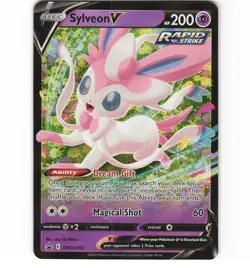 Pokemon Sylveon V SWSH202 Sword & Shield Black Star Promo Holo LP Card - Image 1