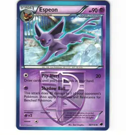 Pokemon Espeon 48/116 Team Plasma Freeze Non-Holo MP Card - Image 1