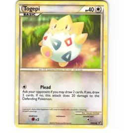Pokemon Togepi 70/90 Undaunted HGSS LP Card - Image 1