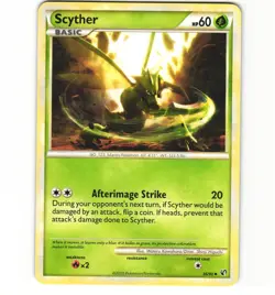 Pokemon Scyther 36/90 Undaunted Non-Holo LP Card - Image 3