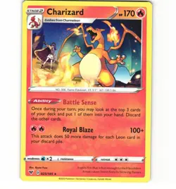 Pokemon Charizard Vivid Voltage 025/185 Non-Holo LP Card - Image 1
