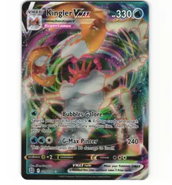 Pokemon Kingler VMAX 029/172 Brilliant Stars Full Art Holo NM Card - Image 1