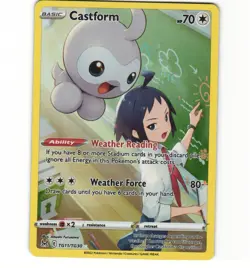 Pokemon Castform TG11/TG30 Lost Origin Sword Shield Trainer Gallery LP Card - Image 1
