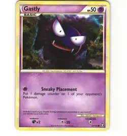 Pokemon Gastly 63/102 Triumphant Non-Holo LP Card - Image 1