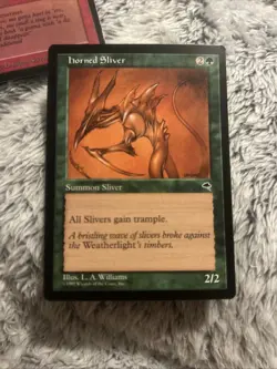 MTG - Horned Sliver - Magic The Gathering - 1997 - Image 1
