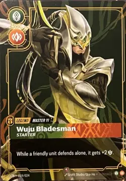 Wuju Bladesman Master Yi Legend Riftbound Origins Proving Grounds Card 019/024 - Image 1