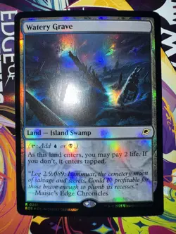 Watery Grave 0261 *FOIL* Rare Edge of Eternities Set Shock Land - Image 1