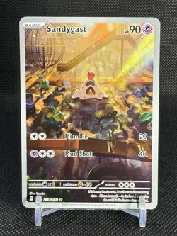 POKEMON SANDYGAST 214/193 SCARLET & VIOLET PALDEA EVOLVED ILLUSTRATION RARE - NM - Image 1