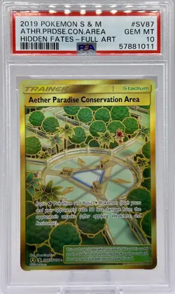 Aether Paradise Conservation Area SV87/SV94 Hidden Fates Pokemon PSA 10 Gem Mint - Image 1