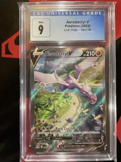 Aerodactyl V 180/196 Lost Origin Full Art - Alt Art Pokemon CGC 9 Mint - Image 1