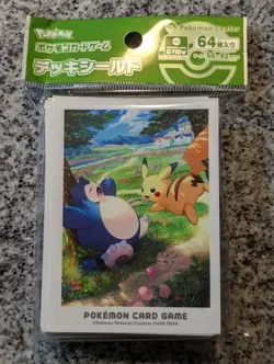Kanto Adventures Pikachu Snorlax 64 Sleeves Pokemon Center Exclusive Generations - Image 1