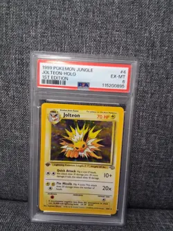 Jolteon Holo 4/64 1st Edition 4 Pokemon Jungle 1999 PSA 6 Holographic - Image 1