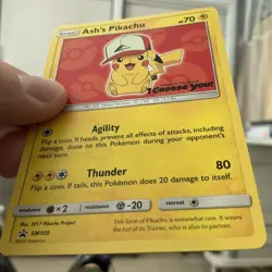 Ash's Pikachu - SM109 - Pokemon Sun & Moon Promo Rare Card NM - Image 2
