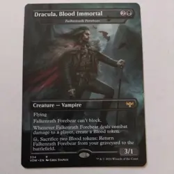 Dracula Blood Immortal Extended Borderless MTG Magic Gathering Card NM Mint VOW - Image 1
