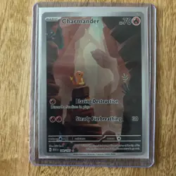 Pokemon Charmander 151 TCG Scarlet Violet Holo Illustration Card 168/165 Rare - Image 1