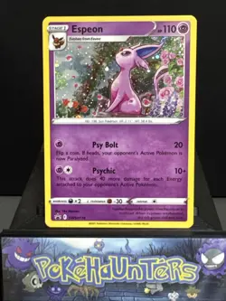 Pokemon Card Espeon SWSH174 Cosmo Holo Rare Black Star Promo Near Mint - Image 1