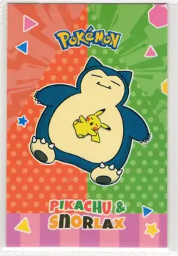 Cracked ice Holo- Pokemon -Electric Card Database- PIKACHU & SNORLAX - Image 1