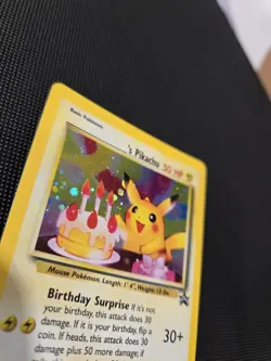 Pokemon Pikachu TCG Birthday Card Holo Rare, 50HP WoTC Promo - Image 3