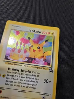 Pokemon Pikachu TCG Birthday Card Holo Rare, 50HP WoTC Promo - Image 5