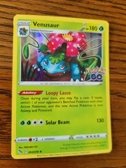 Venusaur Pokemon Go Holo Rare TCG 003/078 NM Near Mint Foil Stamped Card - Image 1